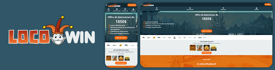 Avis Locowin Casino : Bonus De 1850€ + 500 Free Spins Offerts