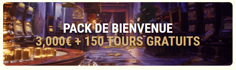 Pack de bienvenue julius casino 3000€ + 150 tours gratuits